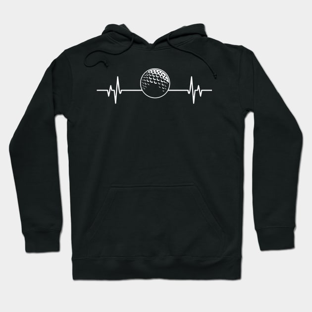 Golf heartbeat - Cool Funny Golf Lover Gift Hoodie by DnB